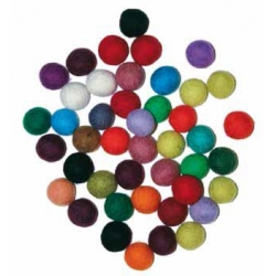 PALLINE DI FELTRO MM/10  COLORI ASSORTITI